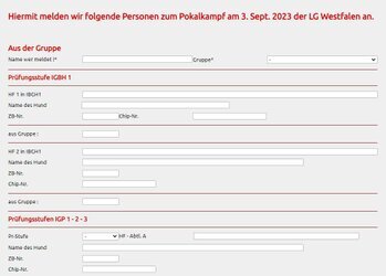 Meldung LG Pokal