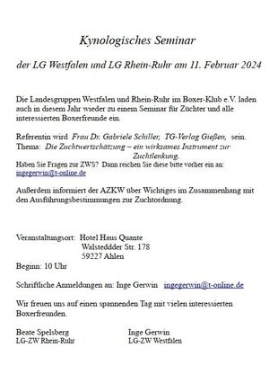 Züchterseminar
